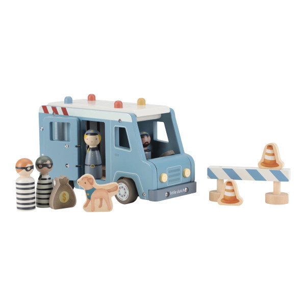 Little Dutch Polizeibus mit Figuren aus Holz FSC
