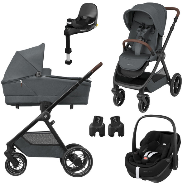 Maxi Cosi Oxford+ Kinderwagen Set 3 in 1 inkl. Pebble 360 Pro2 + FamilyFix 360 Pro Basisstation