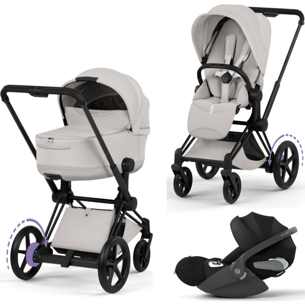 Cybex e-Priam 5 Style Kombikinderwagen Set 3 in 1 inkl. Cloud T i-Size Babyschale