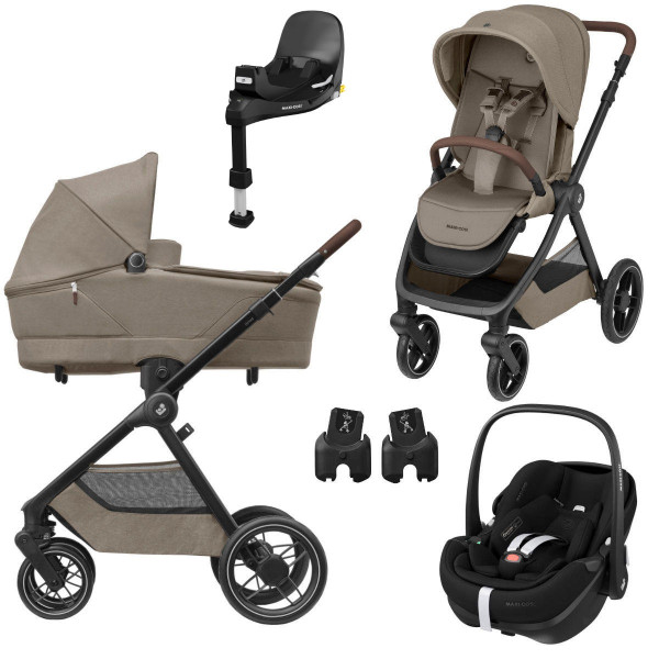 Maxi Cosi Oxford+ Kinderwagen Set 3 in 1 inkl. Pebble 360 Pro2 + FamilyFix 360 Pro Basisstation