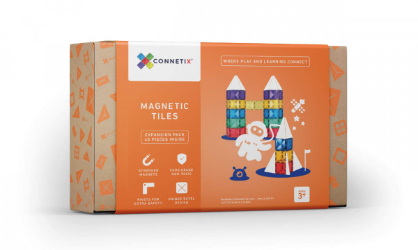 Connetix Magnetbausteine Set - Rainbow Quadrate - 40 Teile