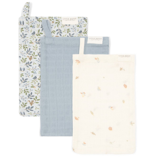 Little Dutch Musselin Waschlappen, 3er-Pack