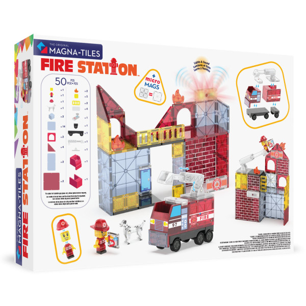Magna-Tiles Feuerwehrstation – 50-Teile