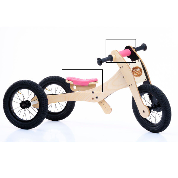 Trybike Sitz- und Kinnpolster für 4-in-1 Dreirad / Laufrad aus Holz