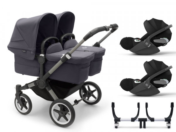 Bugaboo Donkey 5 Twin Kinderwagen Set 3 in 1 inkl. Cybex Cloud T i-Size Babyschale