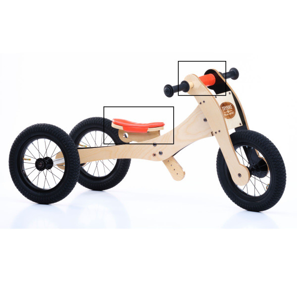 Trybike Sitz- und Kinnpolster für 4-in-1 Dreirad / Laufrad aus Holz