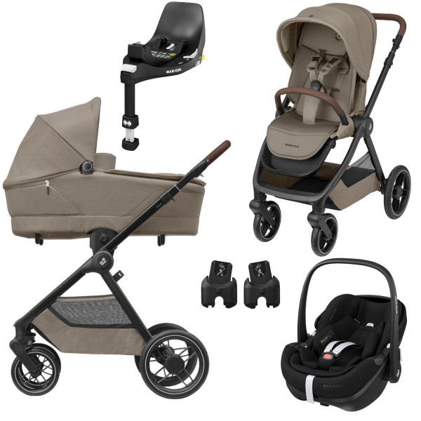 Maxi Cosi Oxford+ Kinderwagen Set 3 in 1 inkl. Pebble 360 Pro2 + Gratis FamilyFix 360 Basisstation