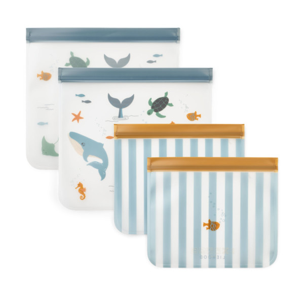 Liewood Rebus Wiederverwendbare Aufbewahrungsbeutel – 4er-Set