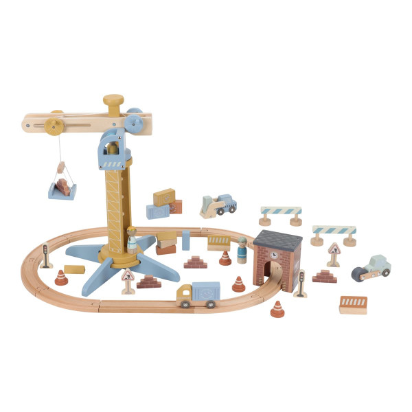 Little Dutch Kranset mit Eisenbahnschiene aus Holz FSC