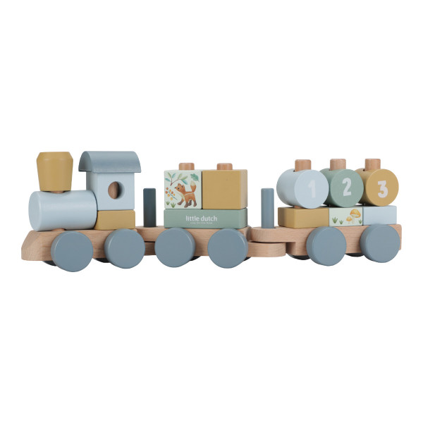 Little Dutch Holz Eisenbahn mit Steck-Formen FSC