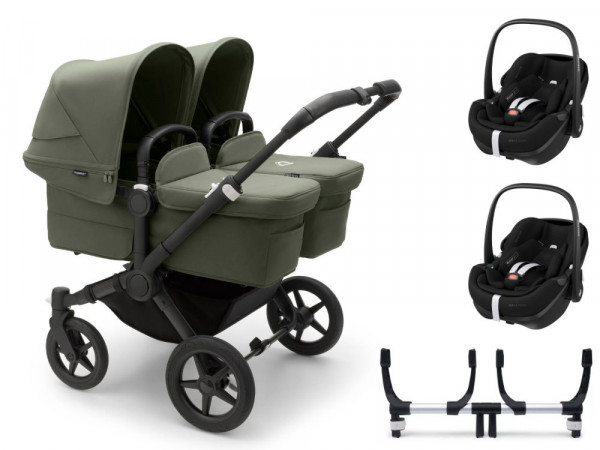 Bugaboo Donkey 5 Twin Kinderwagen Set 3 in 1 inkl. Maxi Cosi Pebble 360 Pro2 Babyschale
