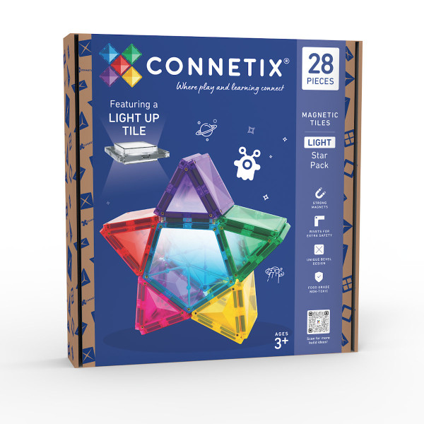 Connetix Magnetbausteine Leucht-Stern Set – 28 Teile