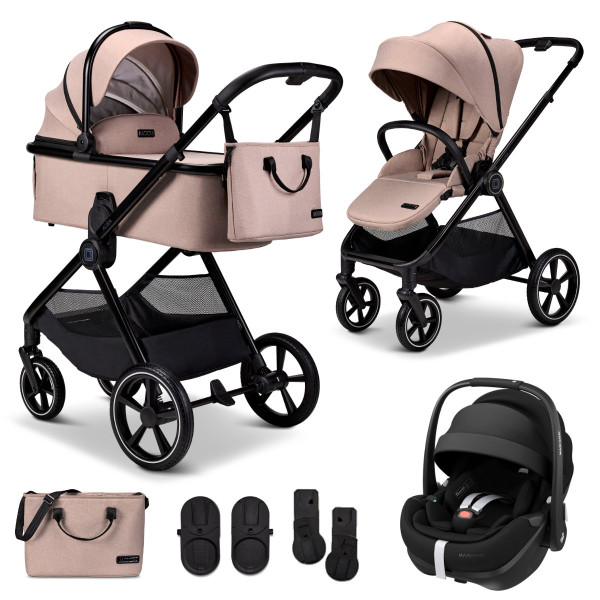 Moon Aura Kinderwagen Set 3 in 1 inkl. Maxi Cosi Pebble 360 Pro² 2026