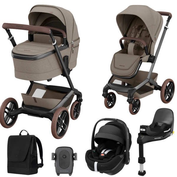 Maxi Cosi Fame Kinderwagen 3in1 Set inkl. Pebble 360 Pro2 i-Size + Gratis FamilyFix 360 Pro + Gratis Zubehör