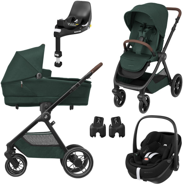 Maxi Cosi Oxford+ Kinderwagen Set 3 in 1 inkl. Pebble 360 Pro2 + Gratis FamilyFix 360 Basisstation
