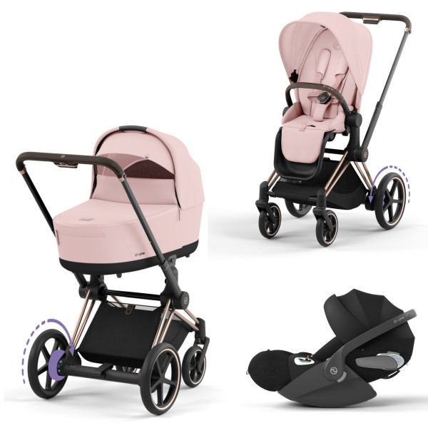 Cybex e-Priam Kinderwagen Set 3 in 1 inkl. Cloud T i Size Babyschale