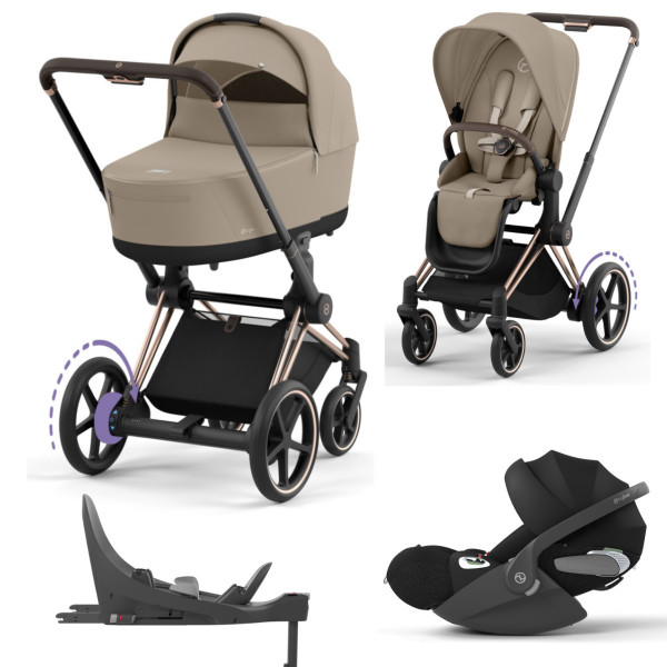 Cybex e-Priam Kinderwagen Set 4 in 1 inckl. Cloud T und Base T i-Size