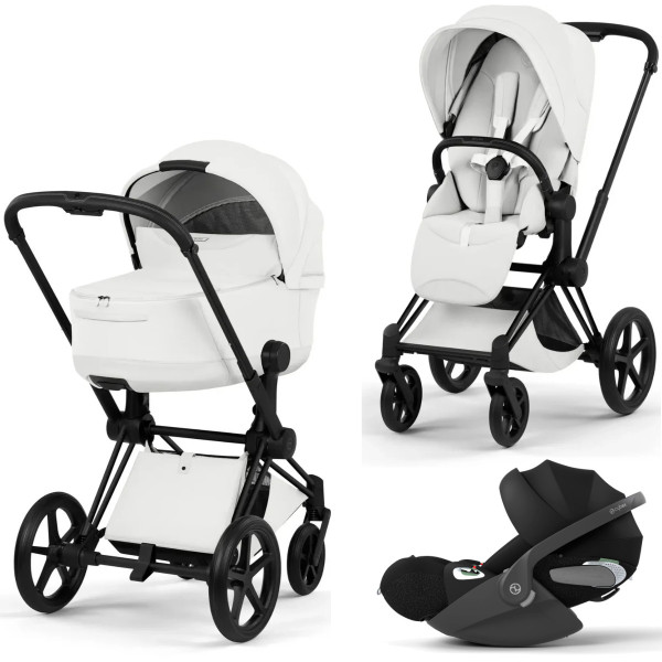 Cybex Priam 5 Style Kombikinderwagen Set 3 in 1 inkl. Cloud T i-Size Babyschale – Premium Travelsystem
