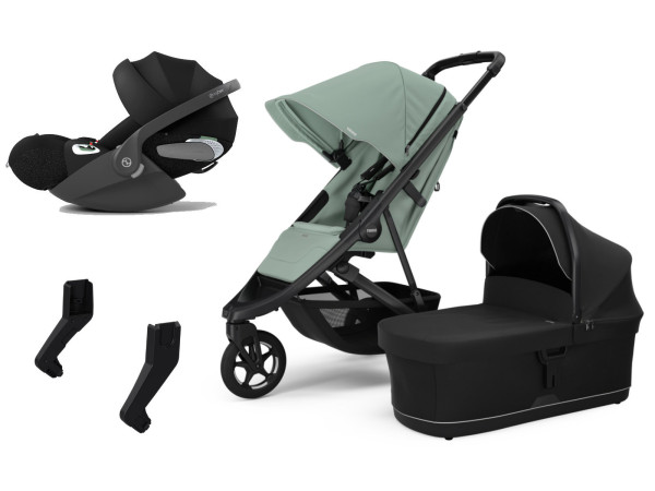 Thule Spring 2 Kinderwagen Set 3 in 1 inkl. Cybex Cloud T i-Size Babyschale
