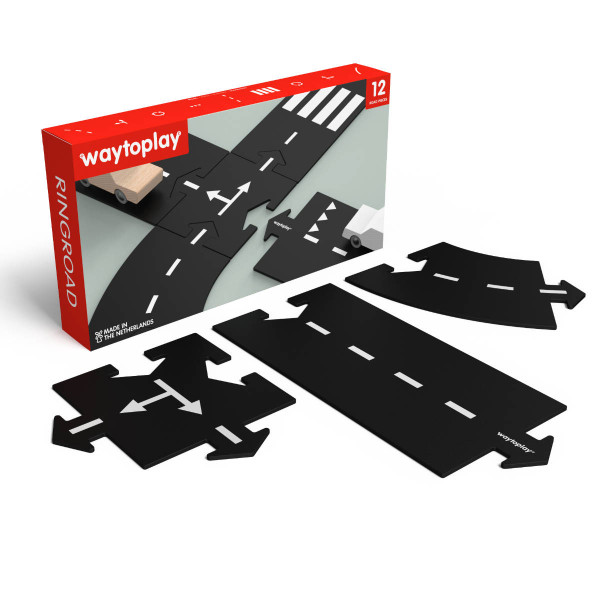 Waytoplay Ringroad Small Road Set – flexible Spielstraße für Kinder (12-teilig)