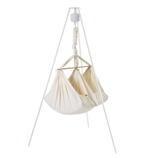 Membantu Basic Set Twin Federwiege mit Wiegenmotor und Wiegenständer