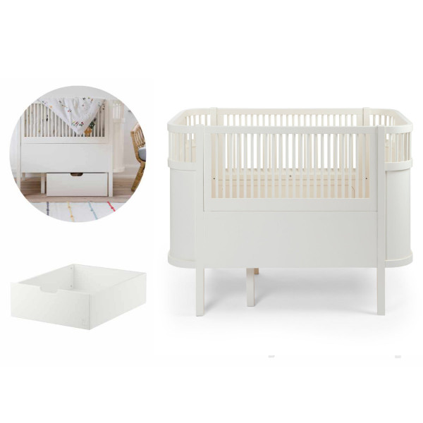 Sebra Baby & Juniorbett mit Bettschublade M-Set