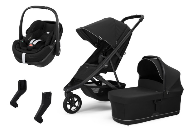 Thule Spring 2 Kinderwagen Set 3 in 1 inkl. Maxi Cosi Pebble 360 Pro 2 i-Size Babyschale