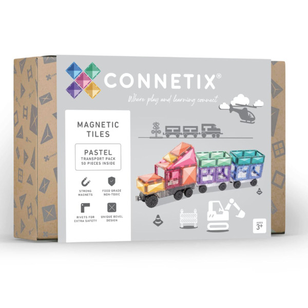 Connetix Magnetbausteine Pastel - 50 Teile - Transport Pack