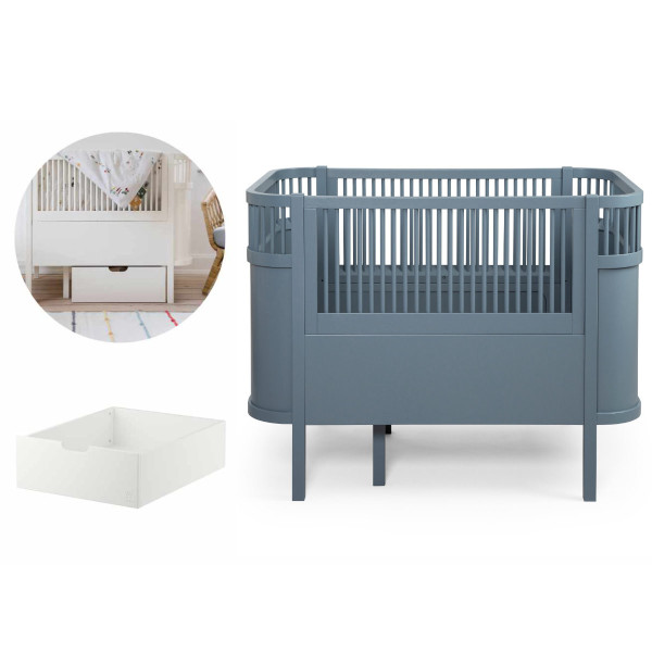 Sebra Baby & Juniorbett mit Bettschublade M-Set