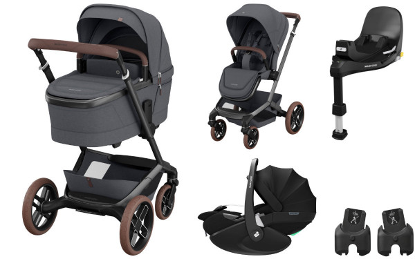 Maxi Cosi Fame Kinderwagen Set 3 in 1 inkl. Pebble 360 Pro2 i-Size Babyschale + Familyfix 360 Pro