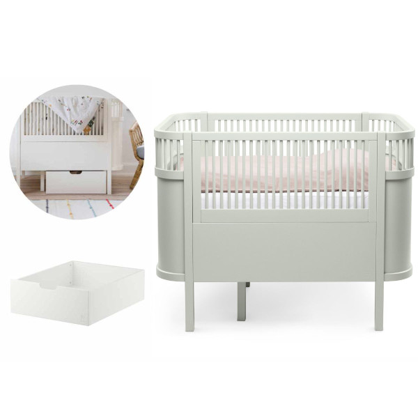 Sebra Baby & Juniorbett mit Bettschublade M-Set