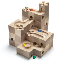 CUBORO STANDARD 50 Kugelbahn Starter Set – 50 Würfel aus Schweizer Holz