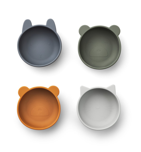 Liewood Iggy Silikon Kinderschüssel, 4 Stk.